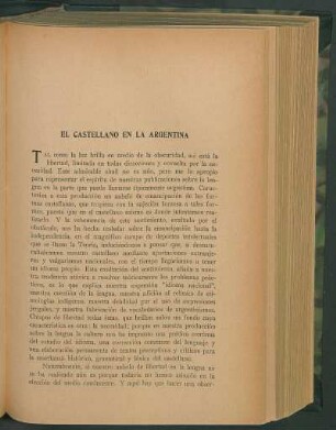 El castellano en la Argentina