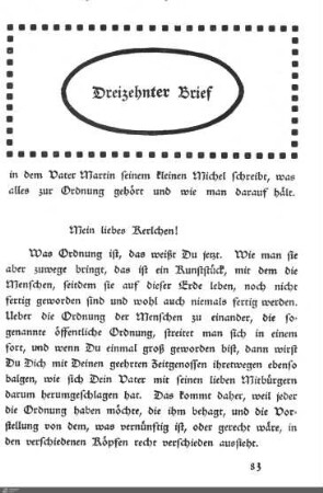 Dreizehnter Brief