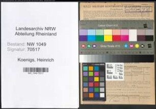 Entnazifizierung Heinrich Koenigs , geb. 07.12.1903 (Brandmeister)