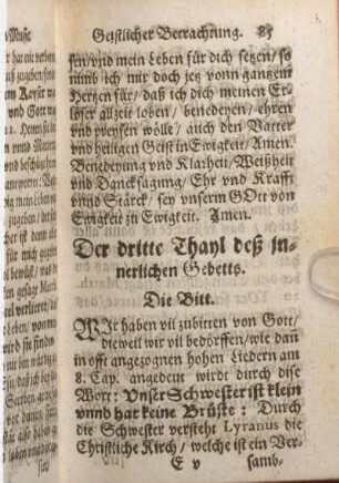 Der dritte Thayl deß innerlichen Gebetts.