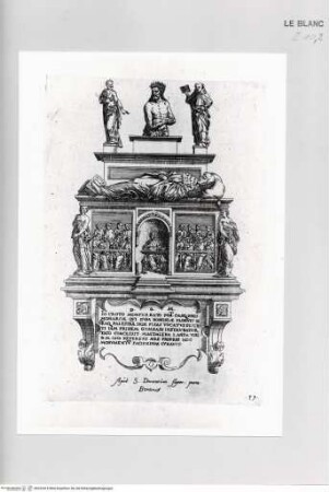 Monumenta clarorum doctrina praecipuè ..., Tafel 59: Grabmal des Giovanni Croto(?) in Bologna, San Domenico