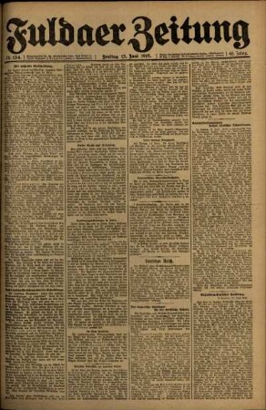 Ausgabe vom Freitag, den 13. Juni 1919.