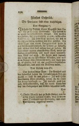 Fünftes Gespräch. - Sechstes Gespräch.