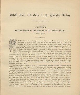 Chapter I. With boat and gun in the Yangtze Valley.