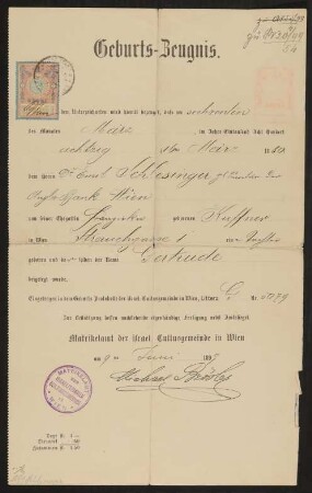 Material zu Gerty von Hofmannsthal
