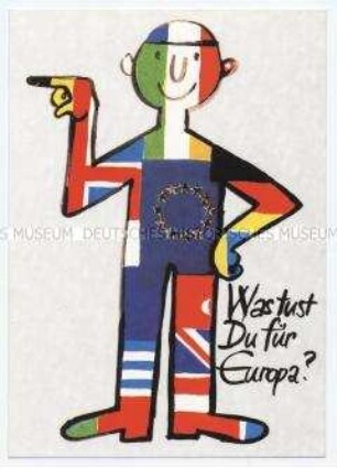 Werbepostkarte zur Wahl zum Europaparlament am 10. Juni 1979