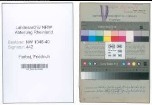 Entnazifizierung Friedrich Herbst , geb. 11.12.1894 (Justizwachtmeister)