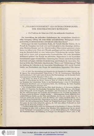 V. "Volkssouveränität" als Integrationsformel der demokratischen Bewegung