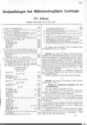 163. Sitzung, Stuttgart, 30.6.1927