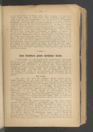 Zwei furchtbare Feinde christlicher Kultur