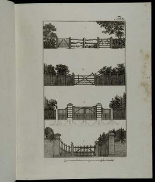 Tab. 15. [aus II. Band, 2. Heft] Zeichnung zu 2 Jagdthüren und andern Thoren