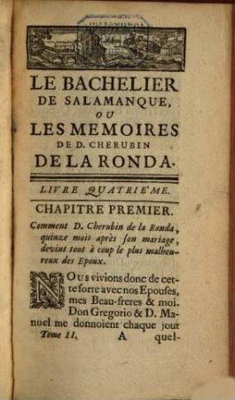 Le Bachelier de Salamanque ou les memoires de D. Cherubin de la Ronda. 2. - 380 S. : 1 Ill.