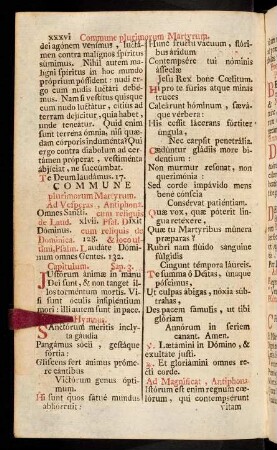 xxxvi-Ii, Commune plurimorum Martyrum.