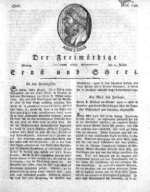 Nro. 140, Montag den 14. Julius 1806