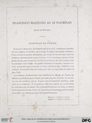 Francesco Mazzuoli dit Le Parmesan