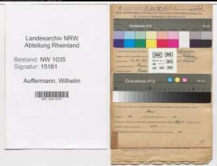 Entnazifizierung Wilhelm Auffermann , geb. 23.12.1891 ()