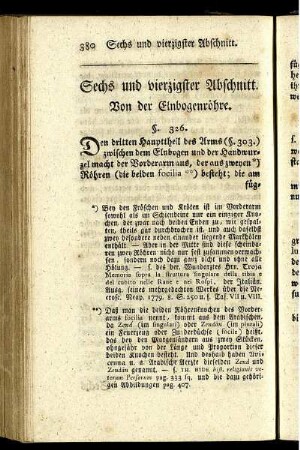 Sechs und vierzigster Abschnitt. Von der Elnbogenröhre.