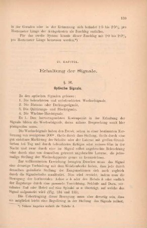 VI. Kapitel. Erhaltung der Signale