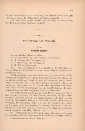 VI. Kapitel. Erhaltung der Signale