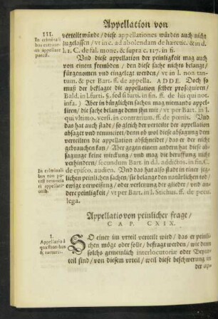 Appellatio von peinlicher frage/ Cap. CXIX.