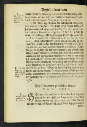Appellatio von peinlicher frage/ Cap. CXIX.