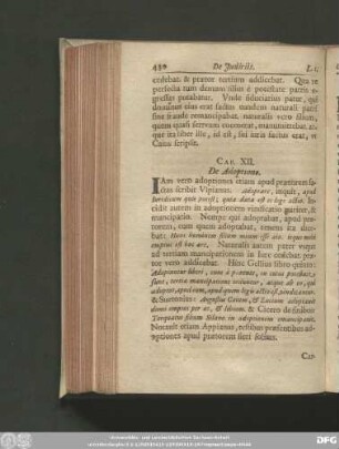 Cap. XII. De Adoptione.