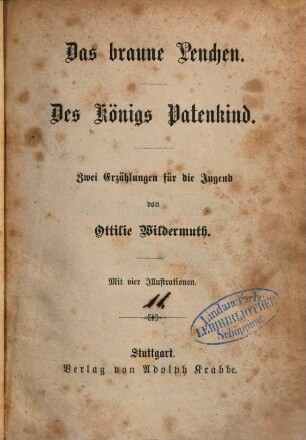 Ottilie Wildermuths Jugendschriften, 11