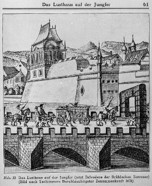 Dresden. Lusthaus auf der Jungfer (Venusbastei)