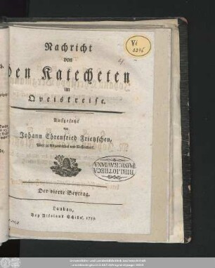 4: Nachricht von den Katecheten im Queiskreise
