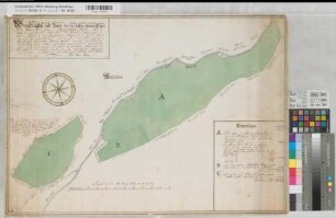 Marienborn (Siegen) herrschaftliche Wiesen 1772 100 siegen. Ruten = 23,8 cm 50 x 71,5 kol. Zeichnung Johann Henrich Jung KSA Nr. 792