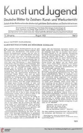 N.F. 12.1932: Kunstbetrachtung an höheren Schulen