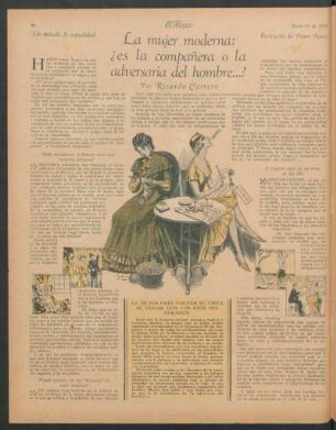 La mujer moderna: ¿es la compañera o la adversaria del hombre...?