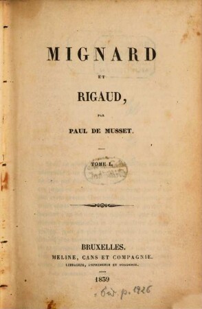 Mignard et Rigaud. 1. - 285 S.