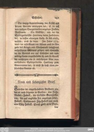 Neun und siebenzigster Brief.