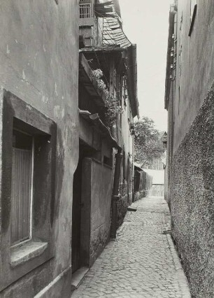 Rochlitz, Mühlgasse, Blick von der Leipziger Straße