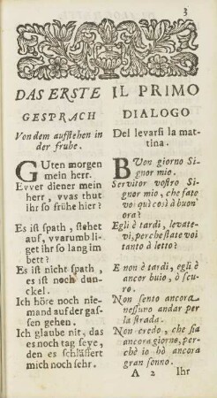 Das Erste Gesprach / Il Primo Dialogo