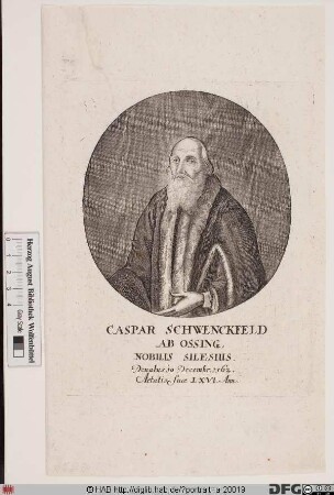 Bildnis Caspar von Schwenckfeld