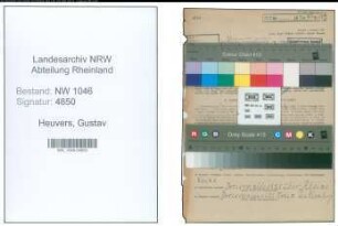 Entnazifizierung Gustav Heuvers , geb. 16.09.1896 (Landwirt)