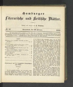No. 12. 10. Februar 1855