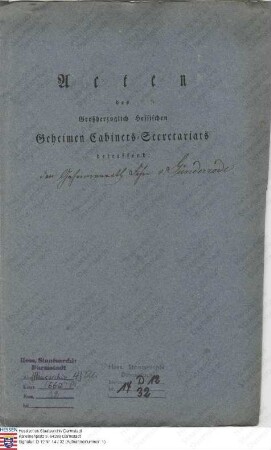 Günderrode, F[riedrich] J[ustinian] Freiherr v., Geheimrat in Altenburg