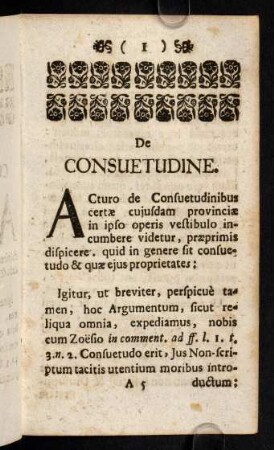 1-4, De Consuetudine.