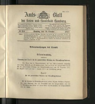 No. 234, 24. Oktober 1915