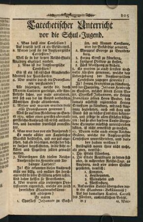 105-112, Catechetischer Unterricht vor die Schul-Jugend.