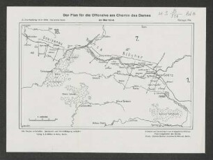 Beilage 16a. Der Plan für die Offensive am Chemin des Dames.