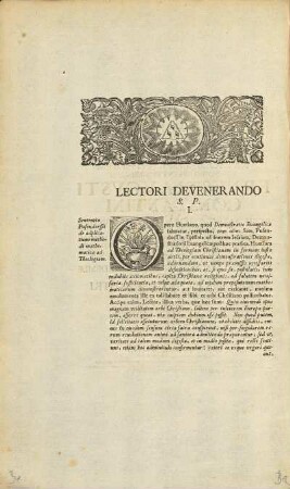 Lectori Devenerando S. P.