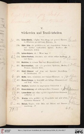 Stickereien und Textil-Arbeiten