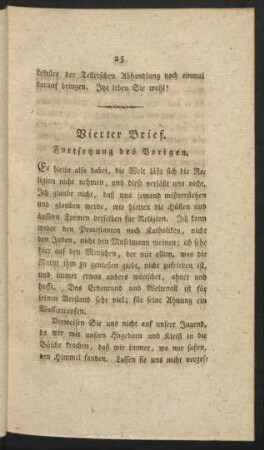 Vierter Brief. Fortsetzung des Vorigen.