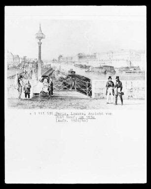 Paris, Louvre, Ansicht vom Pont Neuf