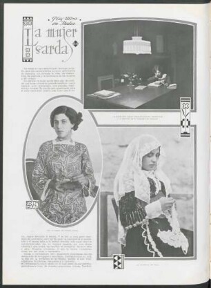 La mujer sarda : Plus Ultra en Italia, Roma, agosto, 1918