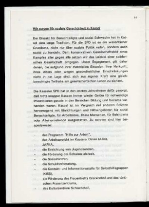 Wir sorgen für soziale Gerechtigkeit in Kassel